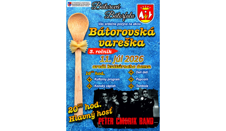 11. júl 2026  -  Deň obce - ''Bátorovská vareška 3. ročník''