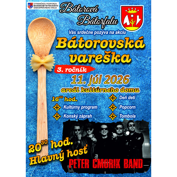 11. júl 2026  -  Deň obce - ''Bátorovská vareška 3. ročník''
