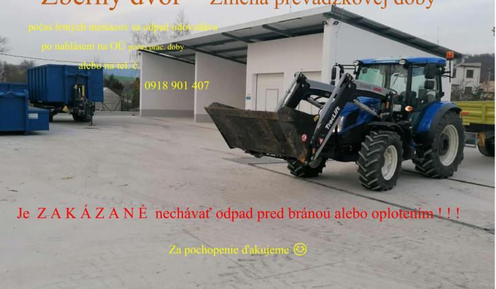 Aktuality / Zberný dvor - zmena prevádzkovej doby - foto
