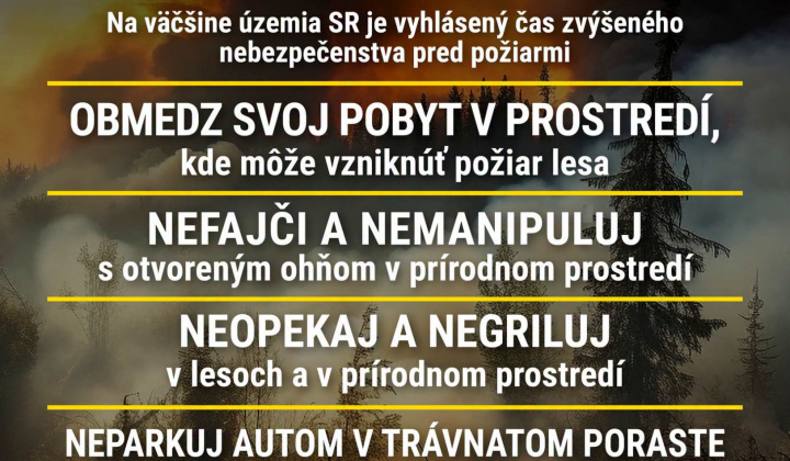 Aktuality / V A R O V A N I E   -   veľké riziko lesných požiarov - foto